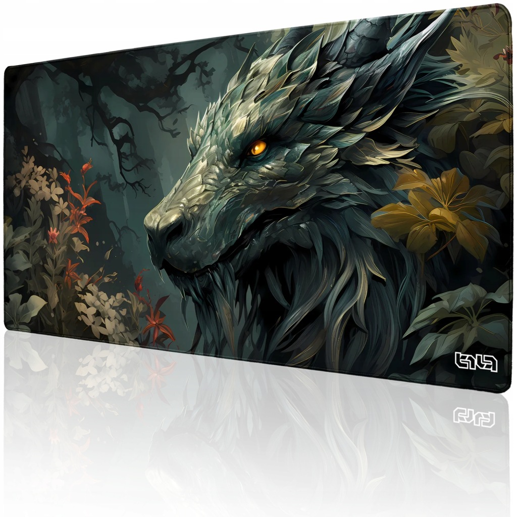 Podložka Pod Myš XXL Lesní drak 100x50 Tilt Na stůl Dárek