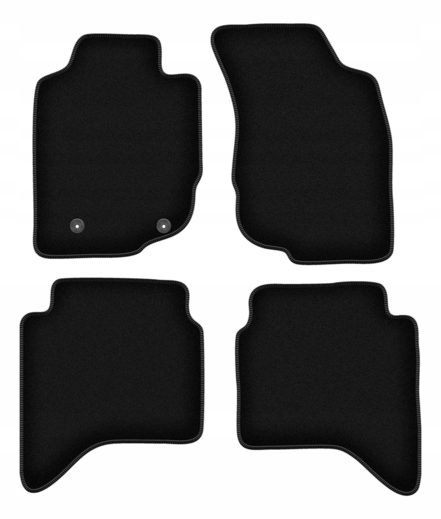 Velurové koberce Basic černé pro: Toyota Hilux VII N25 N2 pickup (2006-201