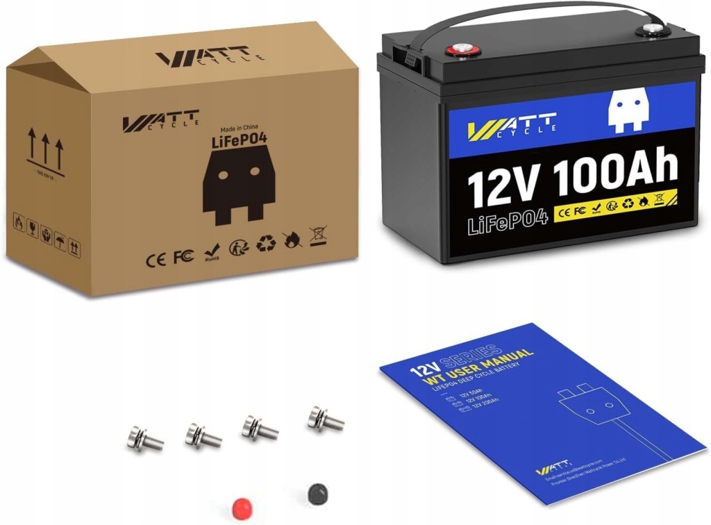 Akumulátor LiFePO4 12V 100AH – Lepszy Niż Agm/gel, 10 Lat Żywotności Z Bms