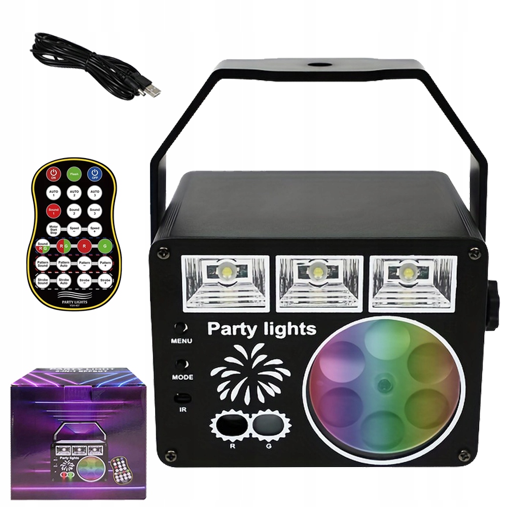 Led Projektor Diskotékové Disco Lampy Pro Párty, Domácí Osvětlení S Dálkovým Ovládáním