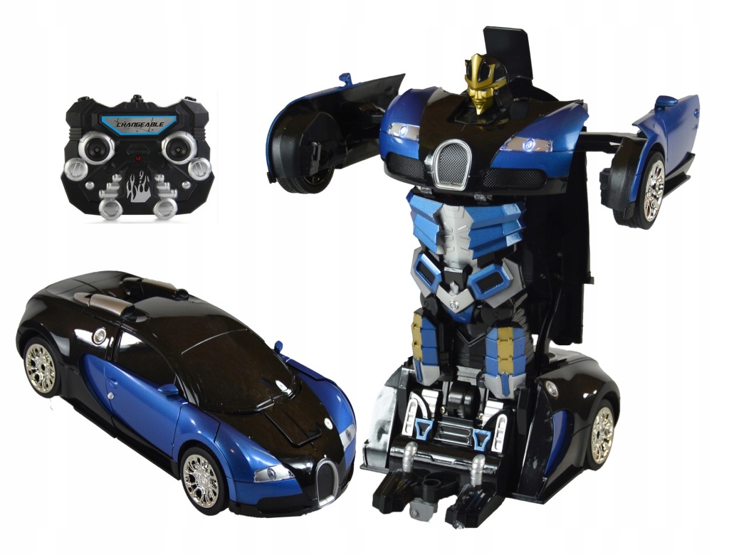 Dálkově Ovládané Robotické Auto 2v1 Autobot Rc Světla Akumulátor