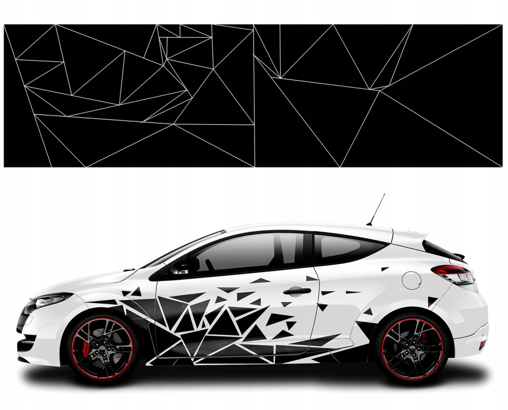 Samolepky na auto Camo kamufláž Trojúhelníky 84 kusů