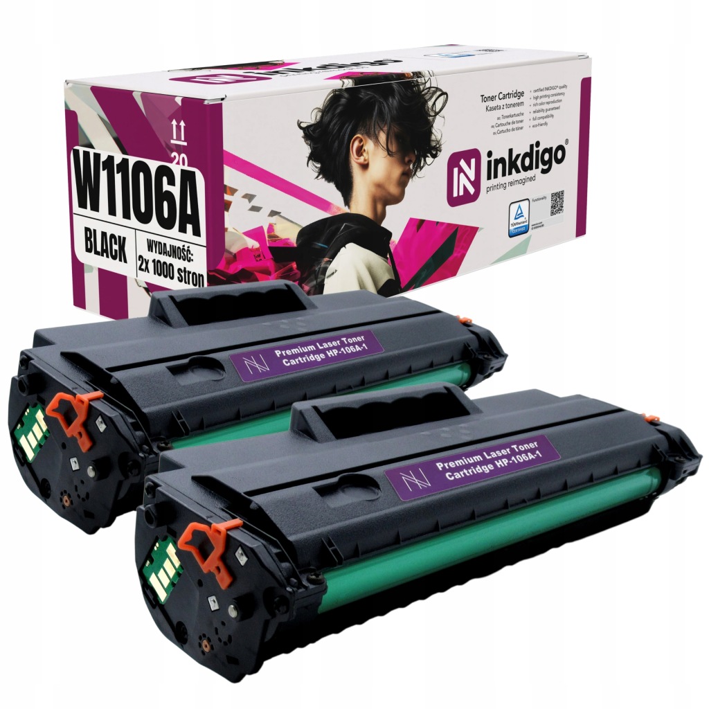 2x Toner 106A pro Hp Mfp 135a 135w 137fnw Czip
