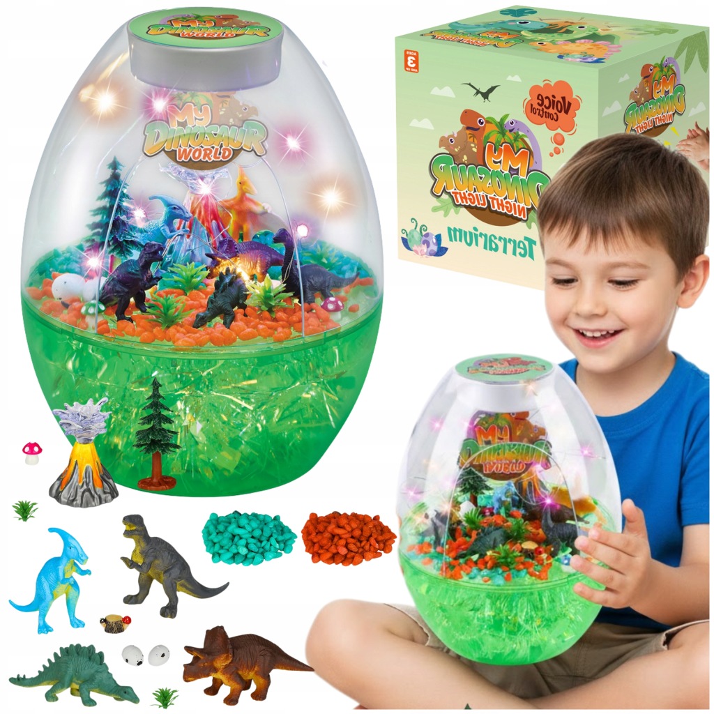 Zahradní Terárium Dinosaurus Projektorem, Noční Lampa Samolepky Rostliny