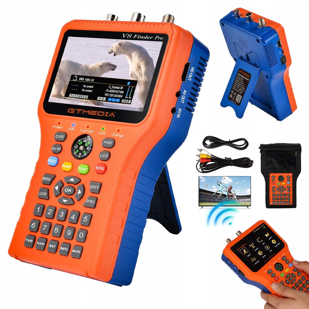 Měřič Vyhledávání Signálu Tv V8 Finder Pro DVB-S/S2/S2X/T/T2