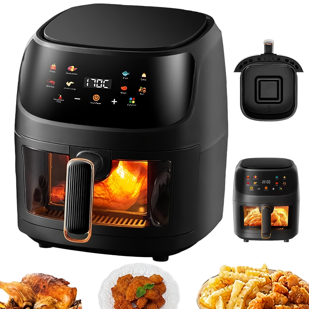 Fritéza Bez Tuku 6 L Fritéza Air Fryer 1800 W S Dotykovou Obrazovkou LCD