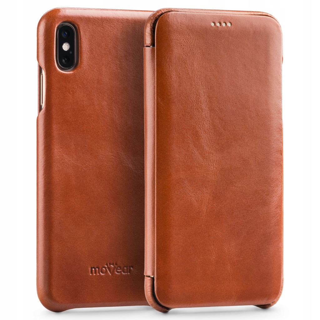 Tenký kožený Obal Pouzdro Xs Max, hnědý, Movear