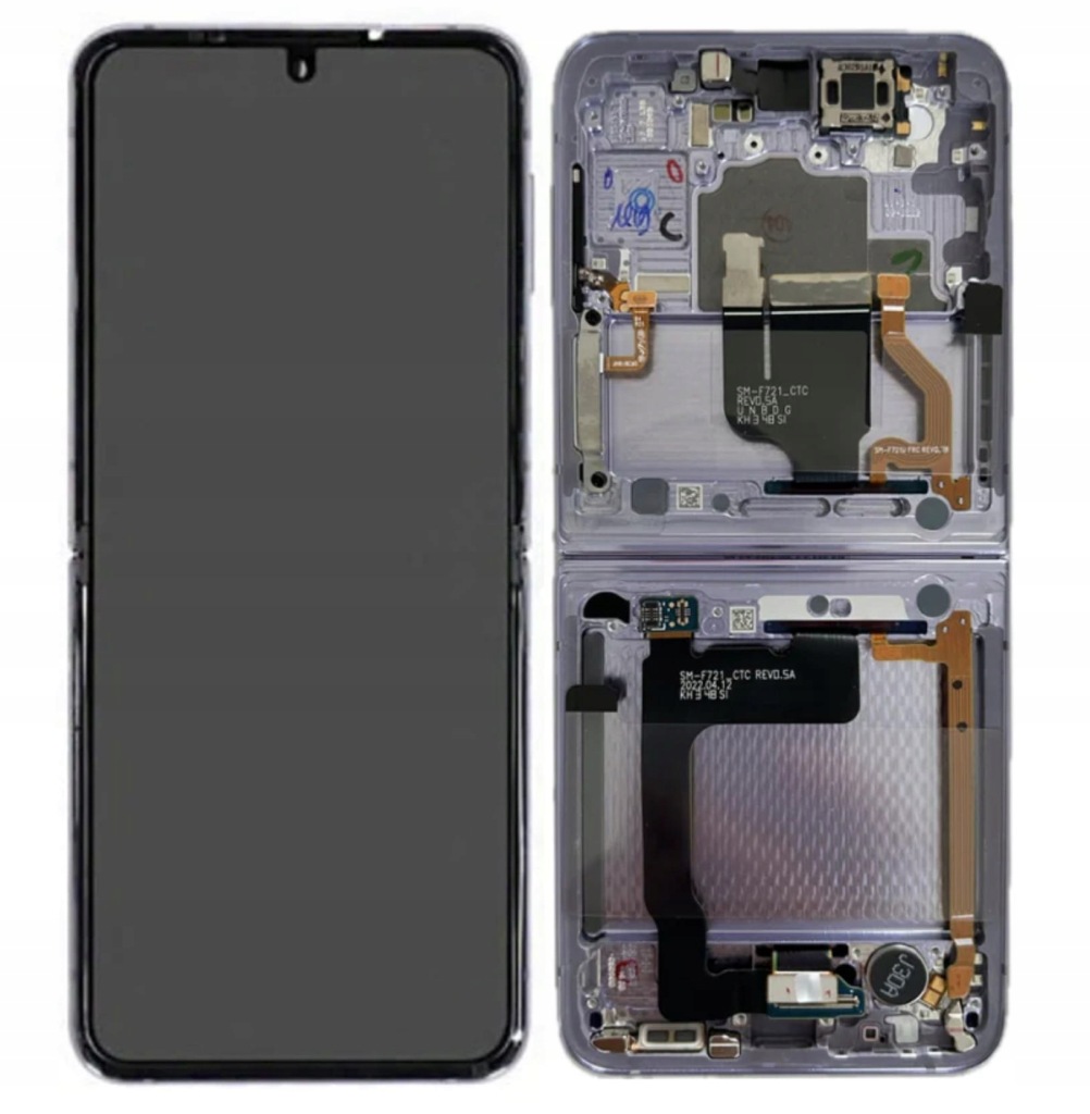 Org LCD displej Samsung Galaxy Z Flip 4 5G 2022 SM-F721 Fialový s rámečkem