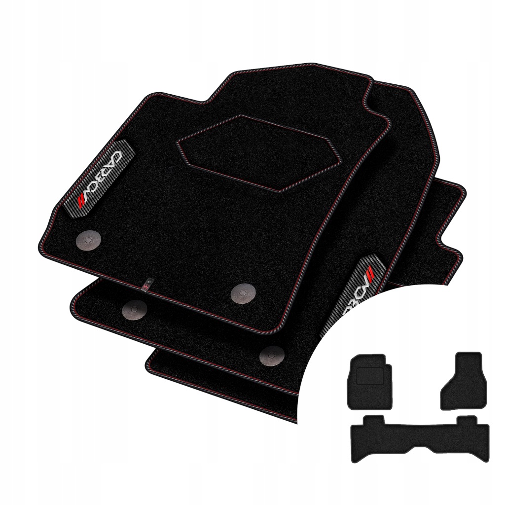 Velurové koberce Carbon pro Dodge Ram 1500 IV 2013-2018 krátká verze