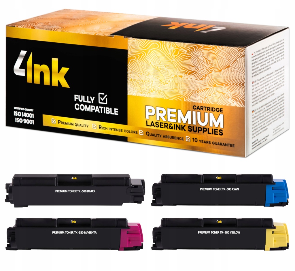4x Toner Do Kyocera TK-580 Komplet Cmyk
