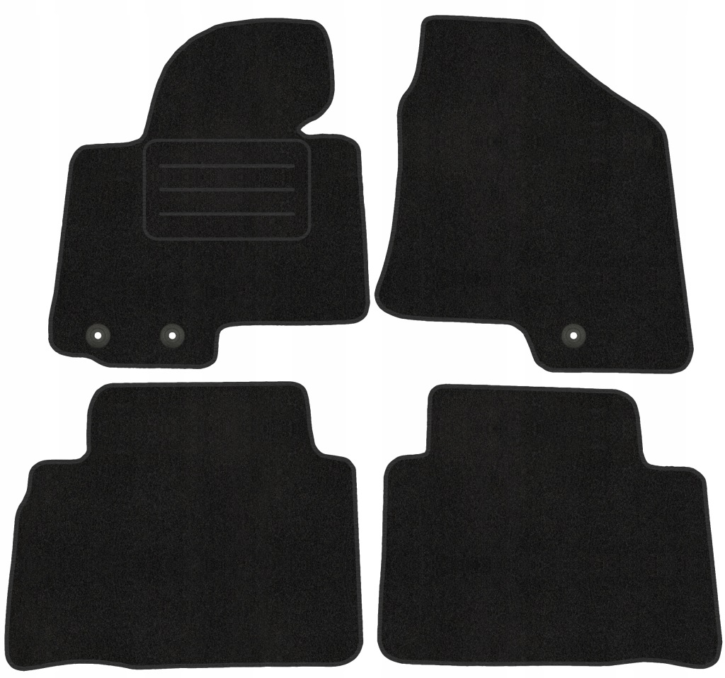 Velurové koberce Lux pro Hyundai ix35 (2010-2015) Komplet Černé