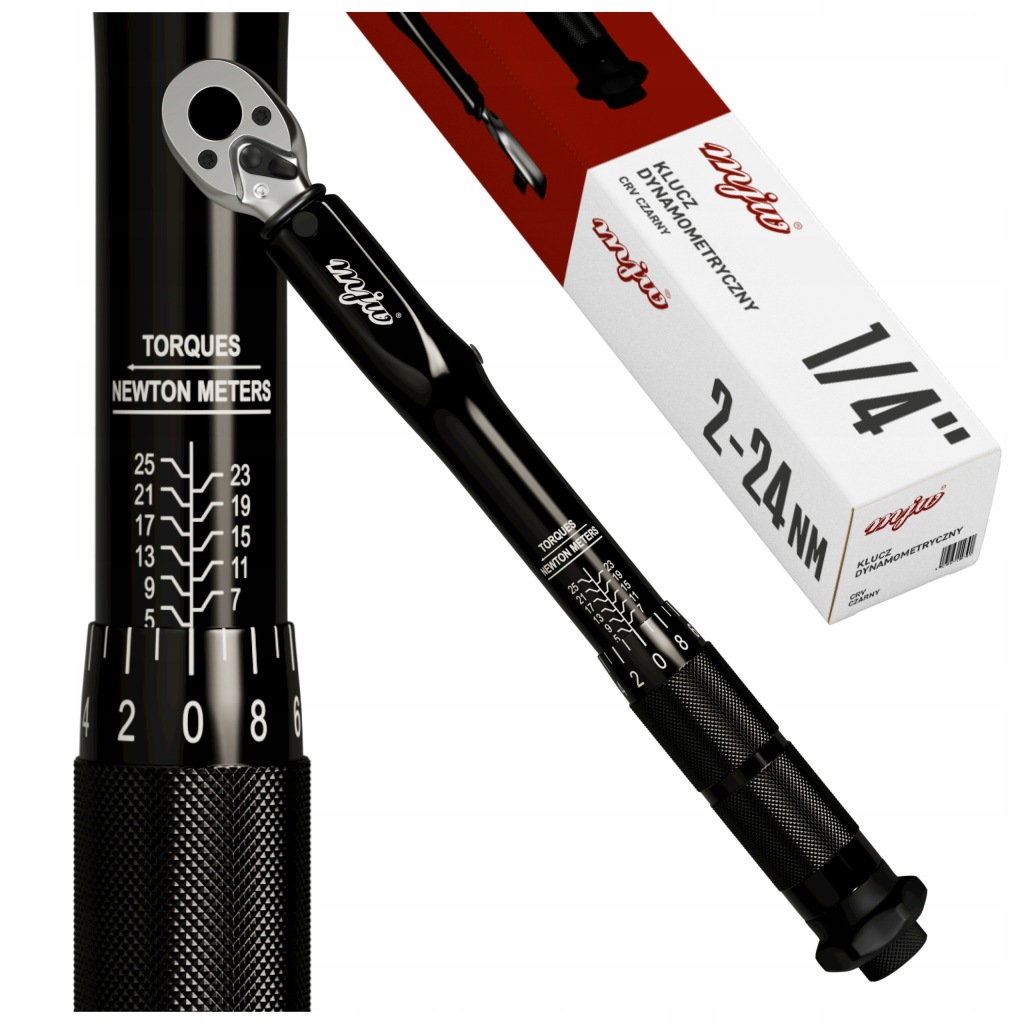Mjw Momentový klíč 1/4" 2-24 Nm černý