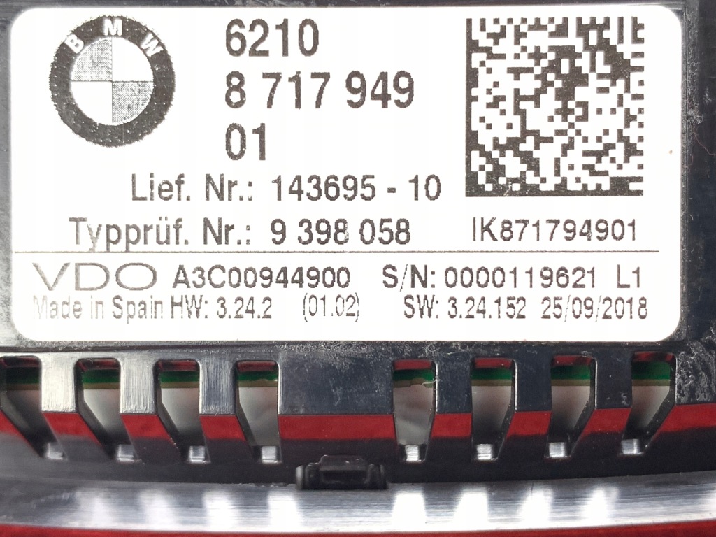 Bmw G20 G30 G01 B48D N63B Licznik Zegary 8717949 — zdjęcie 6