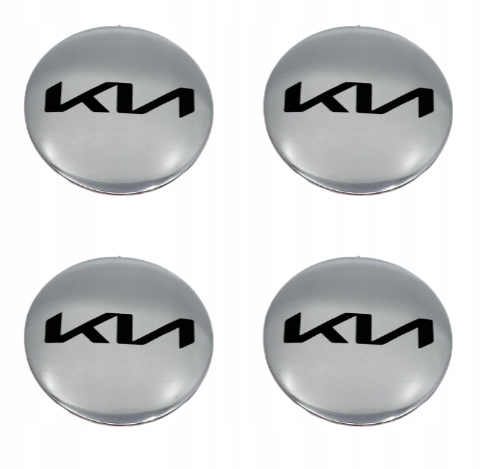 Kia Samolepky Emblémy 56 mm 4 ks Aluminiové deky