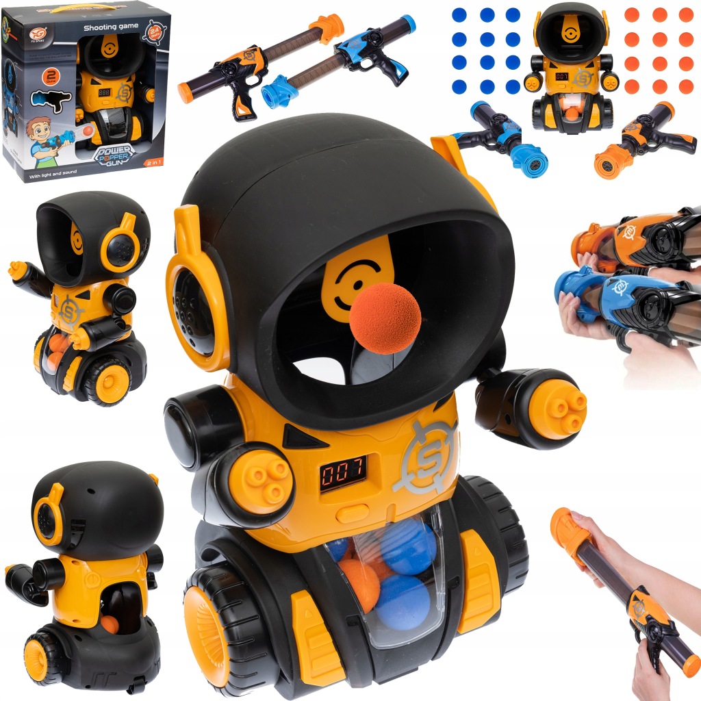 Dovednostní Hra Hladový Robot Střelba Na Cíl 2x Pistole A Kuličky