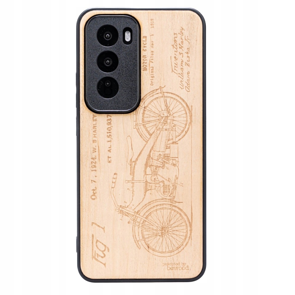 Dřevěné Pouzdro Bewood pro Oppo Reno 12 Pro 5G Harley Patent Aniegre