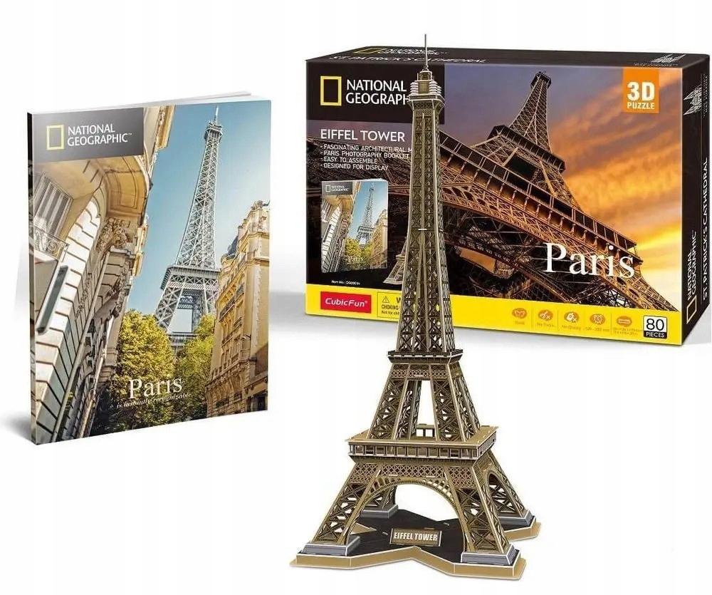 National Geographic Puzzle Trojrozměrné 3D Paříž Prostorová skládačka