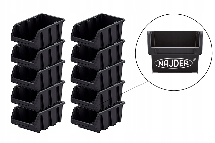 Box Dílenská Silná Truck Kontejner Organizér 29x20 cm 10 Ks Velký