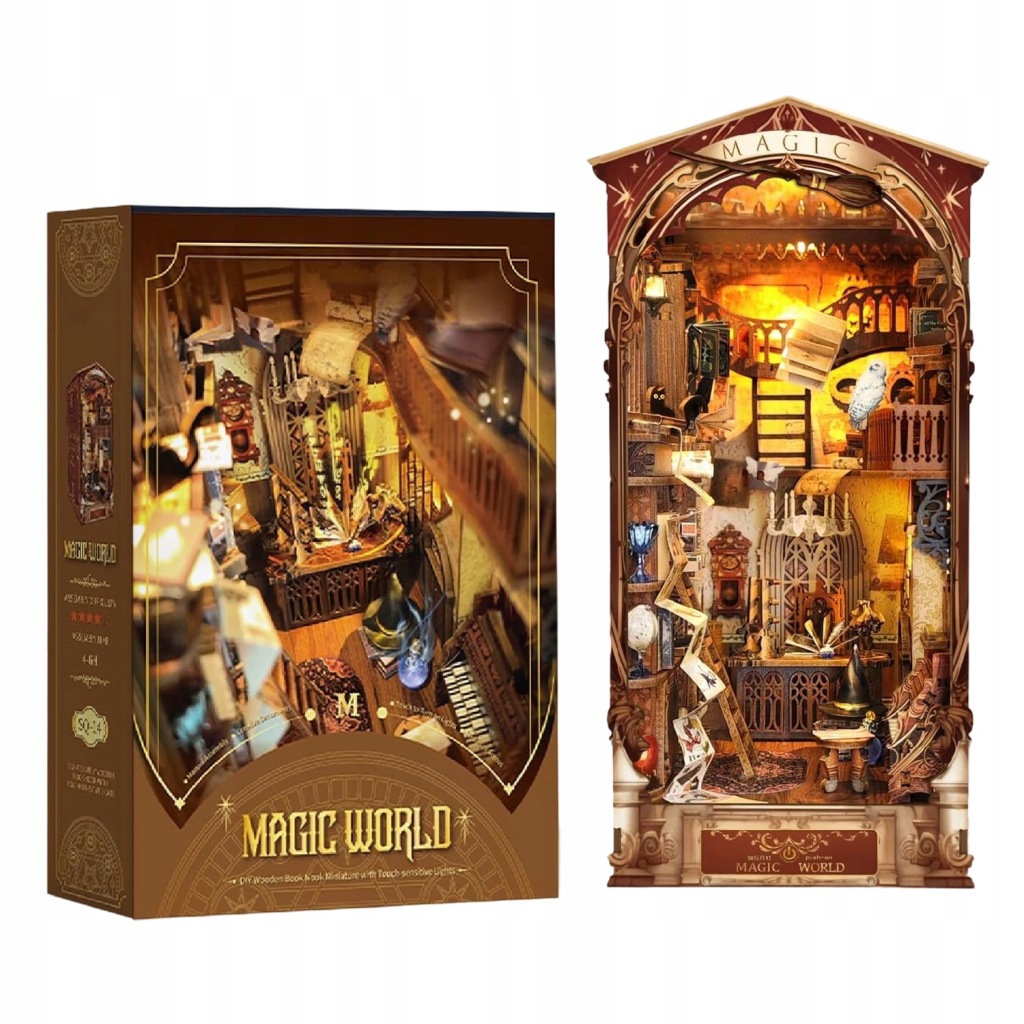 3D Puzzle Model Magická Knihovna Dřevěný Domek Kreativní Dárek