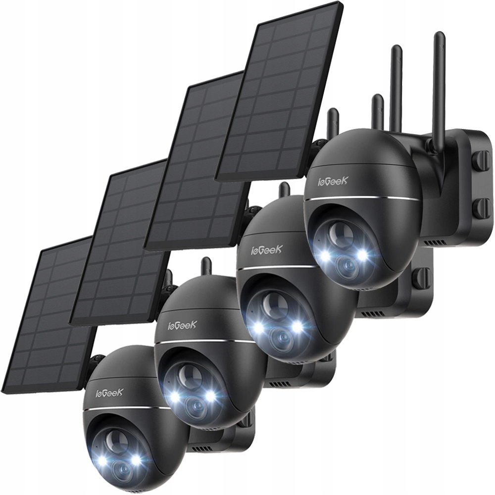 Solární Kamera Ip Smart Venkovní Otočná 2K 3MPx Wifi Hd 4ks