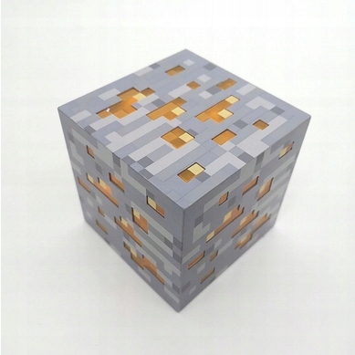 Minecraft Noční Lampa Rudá Zlatý Blok Figurka