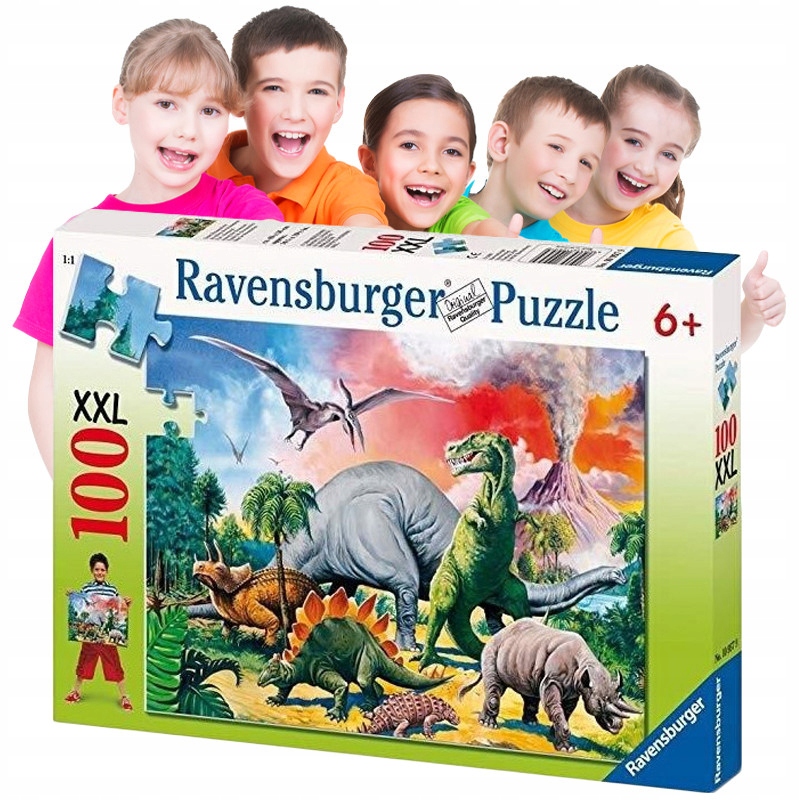 Puzzle pro 5leté dítě Vzdělávací 100 dílků Dinosauři
