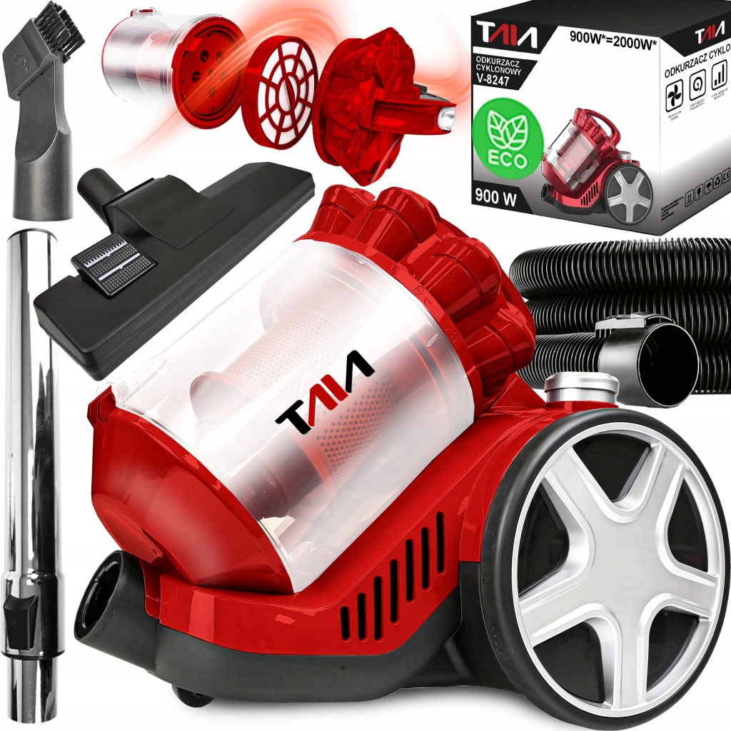 Výkonný Vysavač Bezsáčkový Vysavač Hepa Filtr Nádrž 3L Výkon 4000W Pro
