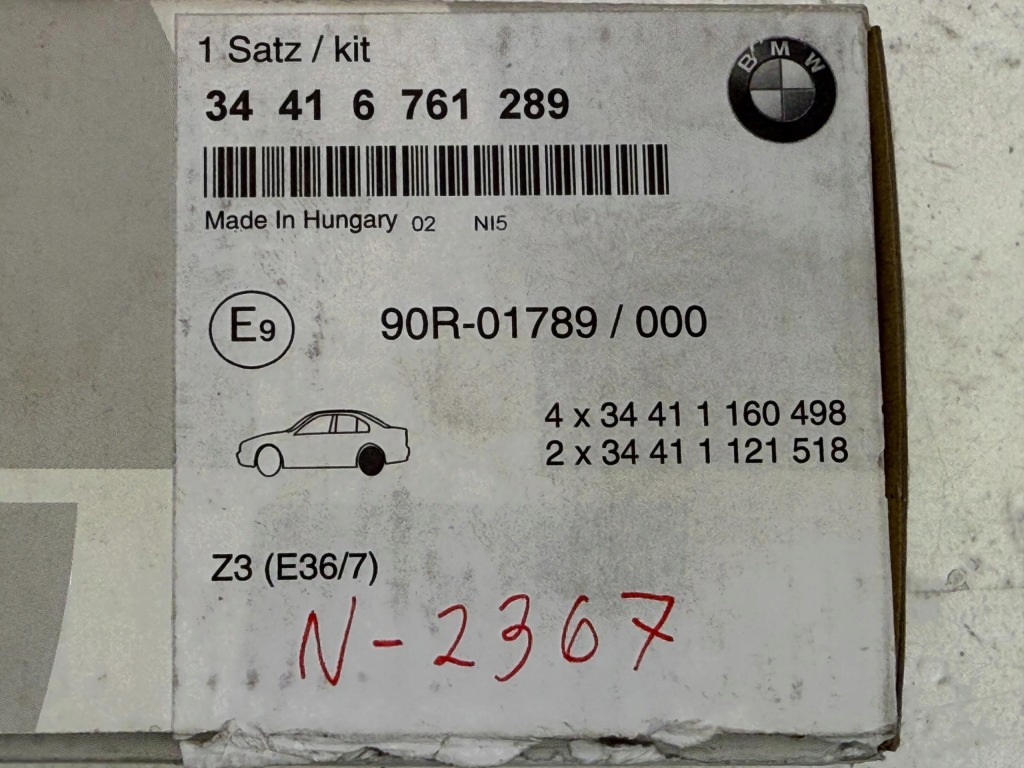 Bmw 3 E36 Z1 Z3 Szczęki Hamulcowe Tył OE 34416761289 6761289 — zdjęcie 4
