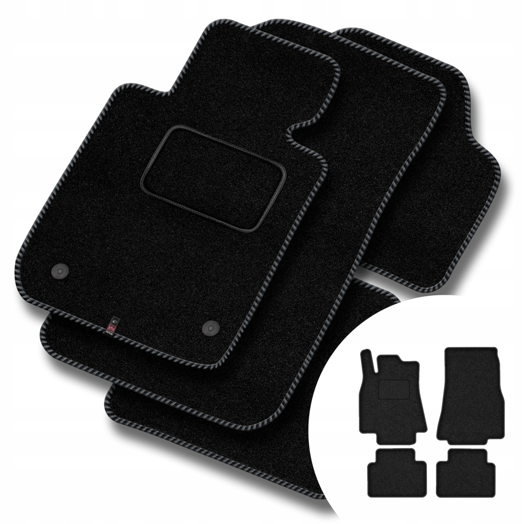 Velurové koberce Streak pro Mercedes-Benz třídy A W169 2004-2012 2 stopky