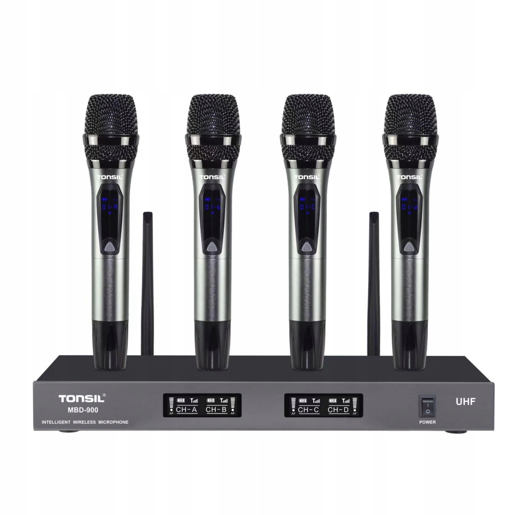 Tonsil Mbd 900 Bezdrátový systém 4x Mikrofon s přijímačem Uhf