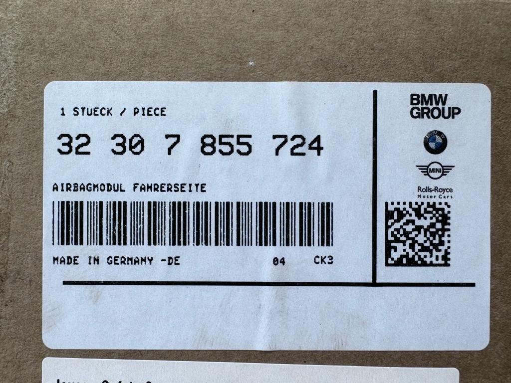 Bmw F90 F91 F97 F98 G30 G11 Airbag Poduszka Kierowcy Skórzana 7855724 Nowa — zdjęcie 7
