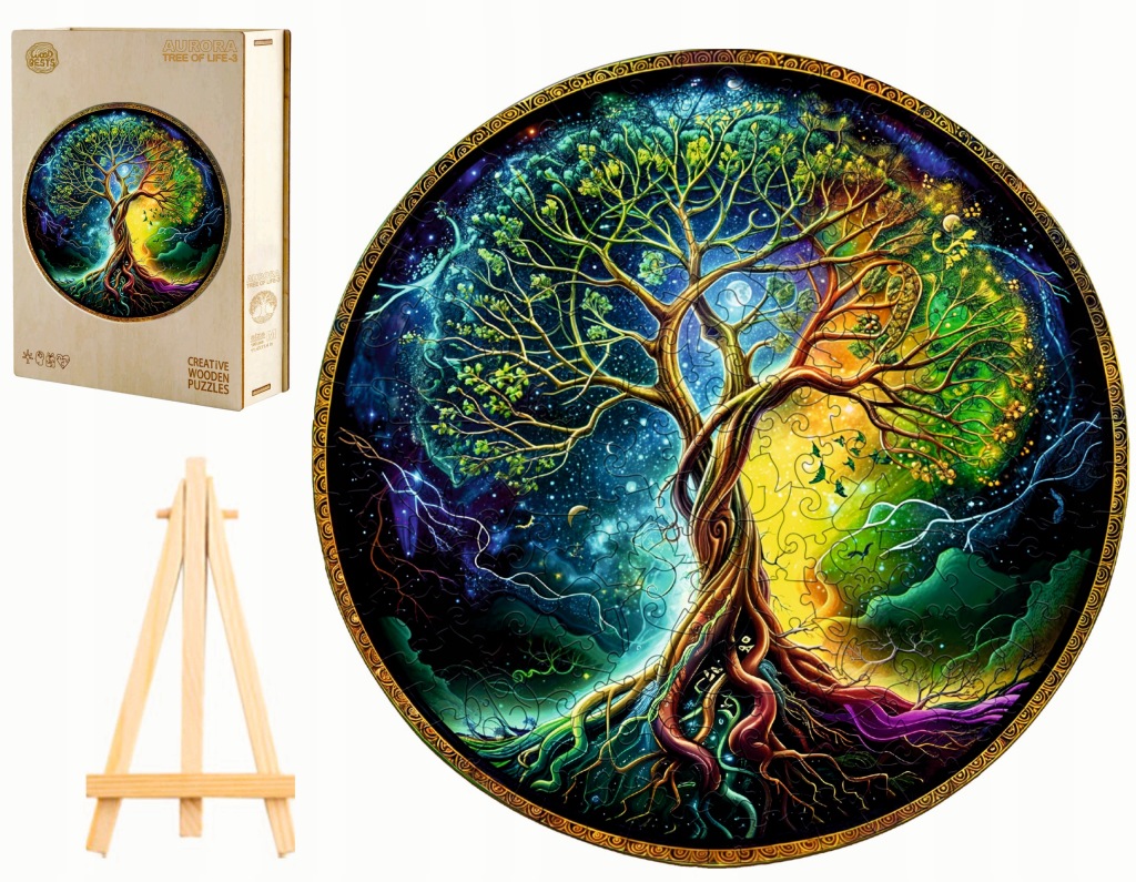 Puzzle Velké 280 Dílků Strom Života V Dřevěné Krabičce