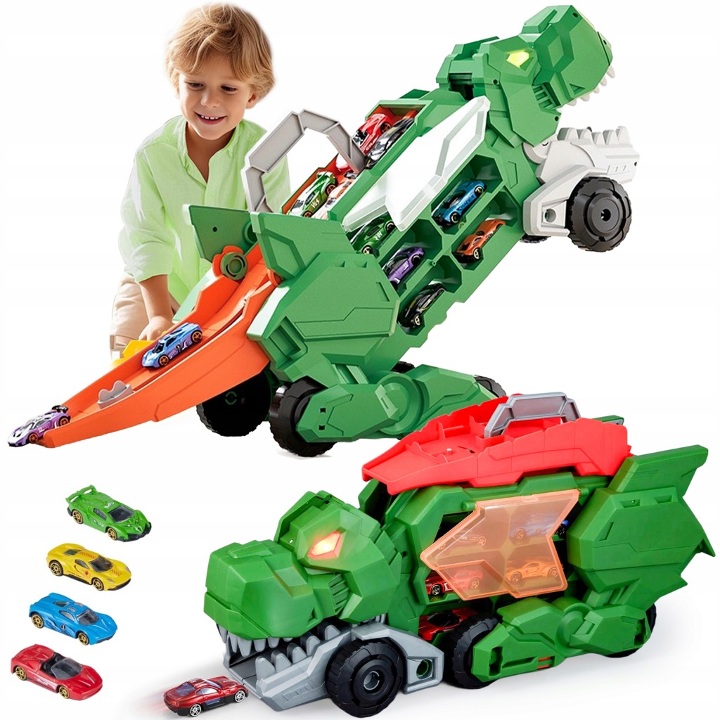 Nákladní auto Dinosaurus s Efekty Autodráha Raketomet na Autíčka