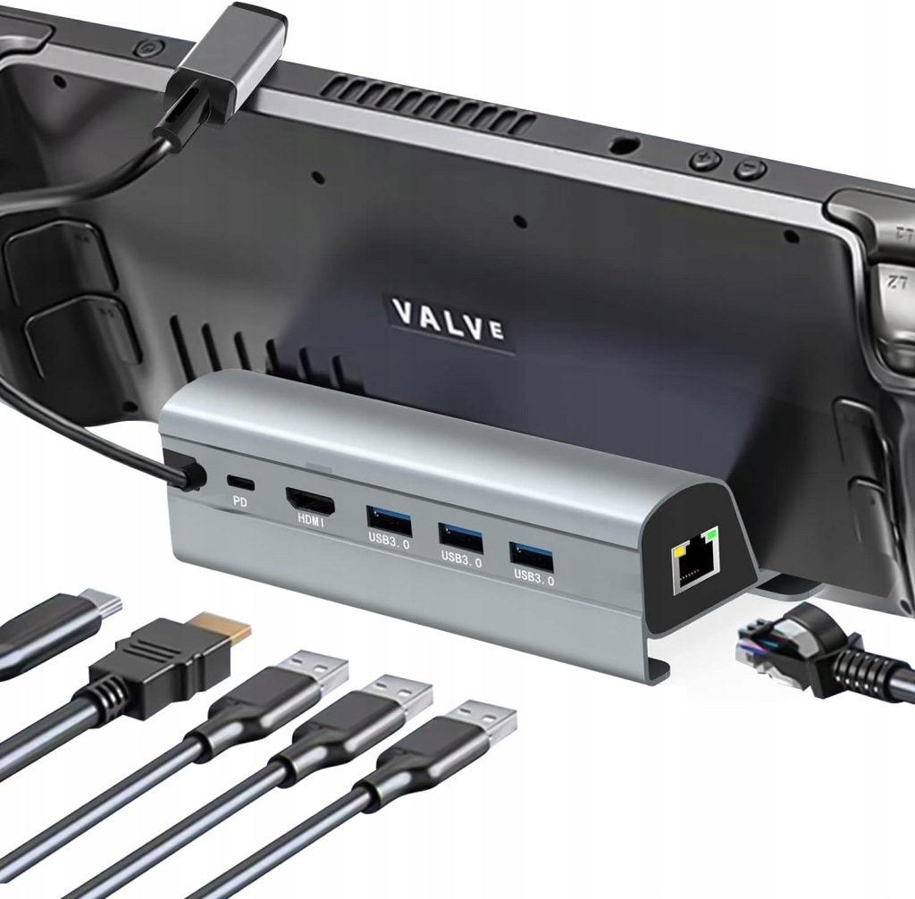 Zdjęcie okazji: 🎮 MEGA OKAZJA! Hub 6w1 Stacja Dokująca do Nintendo Switch HDMI 4K + LAN + USB 3.0 PD!
