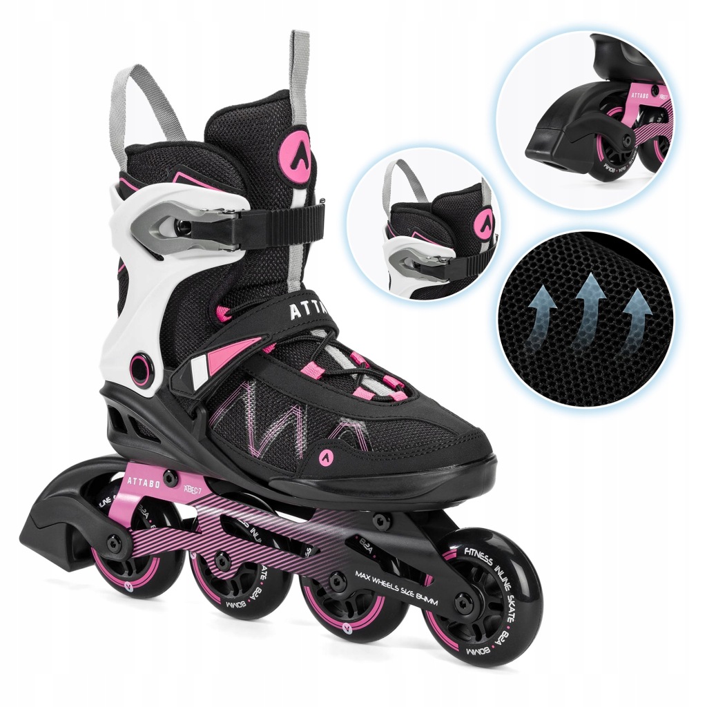 Attabo Bliss 40 Recreational dámské Kolečkové Brusle ABEC-7 80mm kolečka Hliníkový Rám