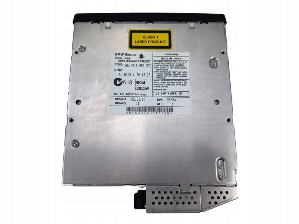 Bmw E60 E61 E63 E64 Lci Zmieniarka Alpine CD Nowa Oryginał Oe 65120390522 — zdjęcie 4
