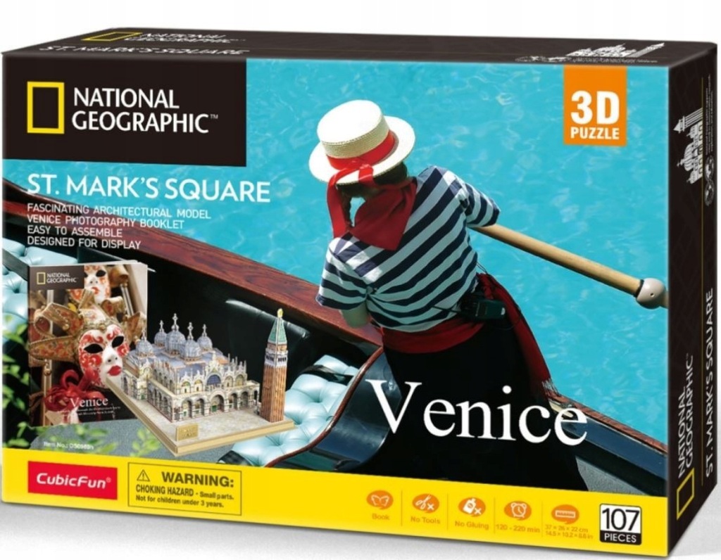 Skládačka Sada Puzzle Puzle pro děti od 7 let National Geographic Benátky