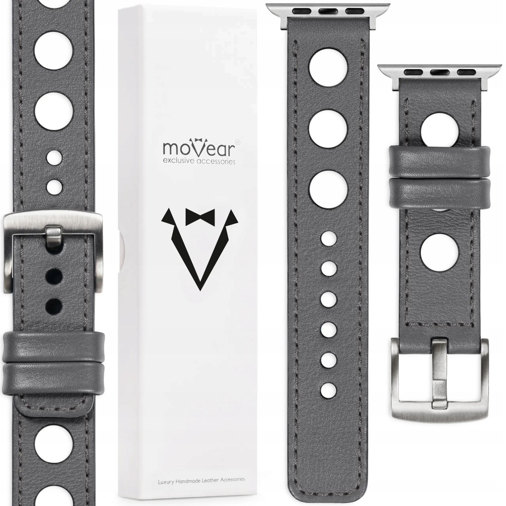 Exkluzivní kožený řemínek pro Apple Watch 42/41/40/38 mm Movear