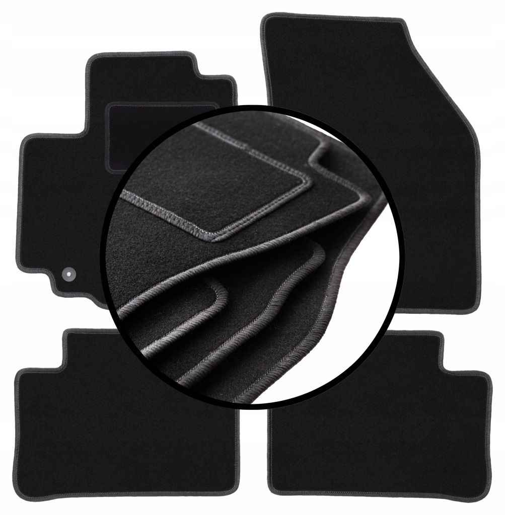 Velurové koberce komplet pro: Opel Agila B hatchback (2008-2014)