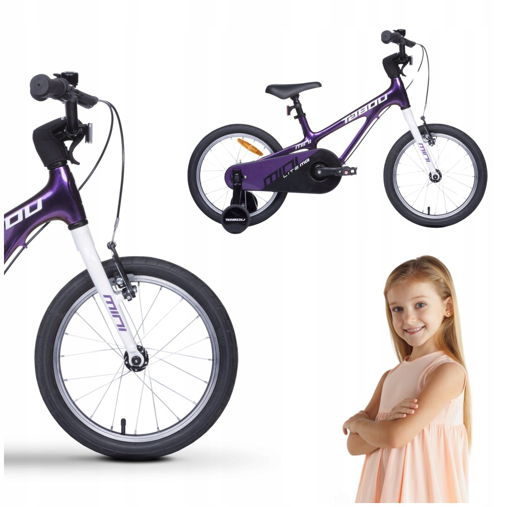 Dětské Kolo 16 palců Magneziové Kolo Velmi Lehké 6,5 kg Kolečka Bonus