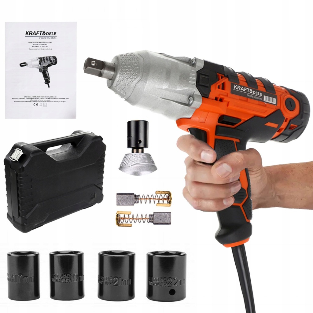 Elektrický úderový klíč Kraft&Dele 2200W 1/2 720NM Kufr