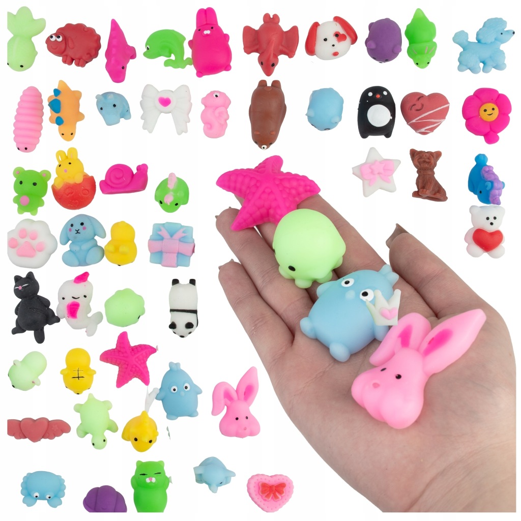 50 Mochi Squishy Mačkací Hračka Kreativní senzorické hračky pro děti 50 Kusů
