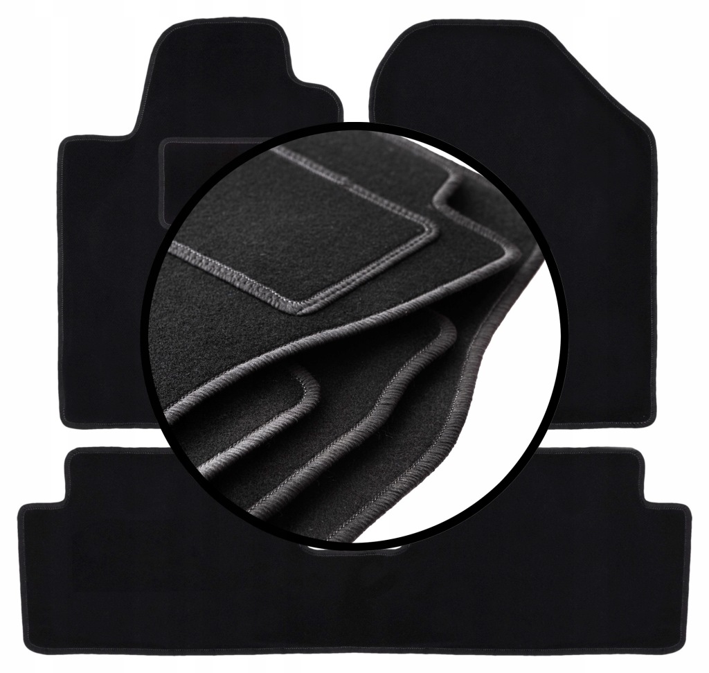 Velurové koberce komplet pro: Toyota Corolla Verso II minivan (2004-2009)