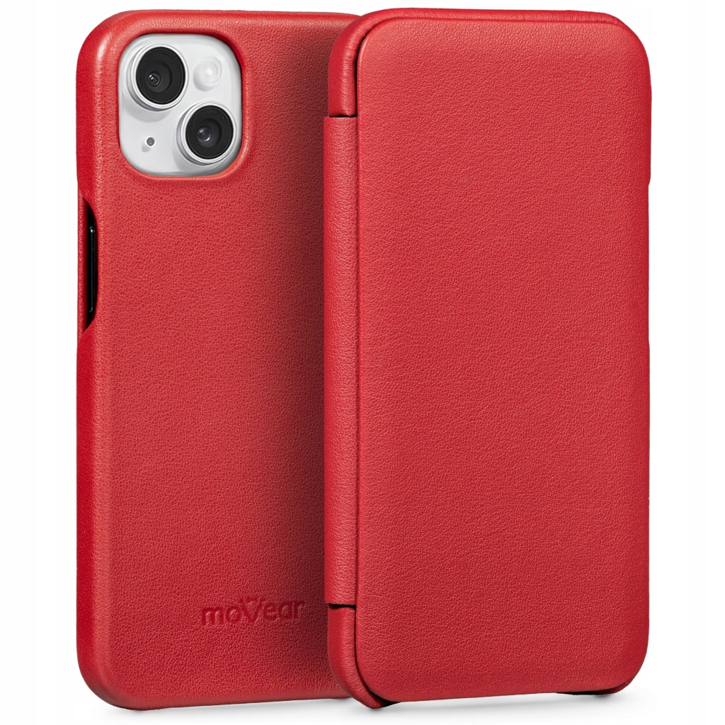 Kožený Pouzdro pro iPhone 13, Obal , červený, Movear
