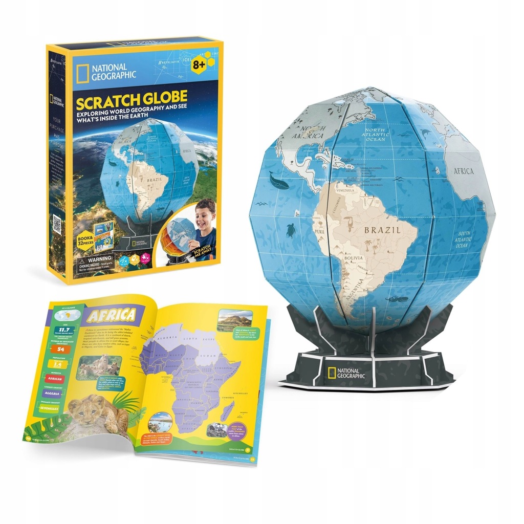 Vzdělávací Skládačka Sada Puzzle Puzzle Rozvíjející motoriku Globus 32