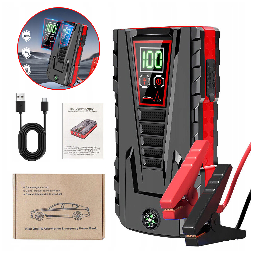 Startovací Powerbanka 12V Usb Do Auta Diesel Benzínová Svítilna