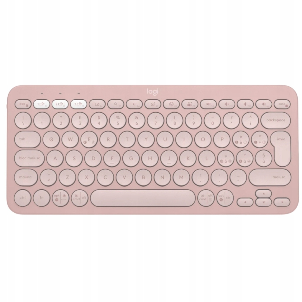 Bluetooth klávesnice Logitech K380 růžová, rozložení italské Qwerty