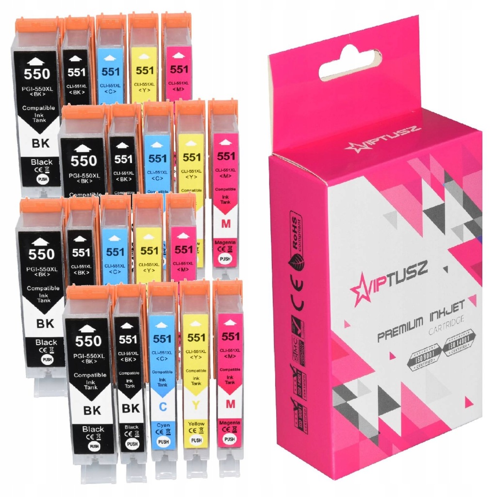 20 x Inkousty XXL Pro Canon Pixma IP7250 MG5650 MG5550