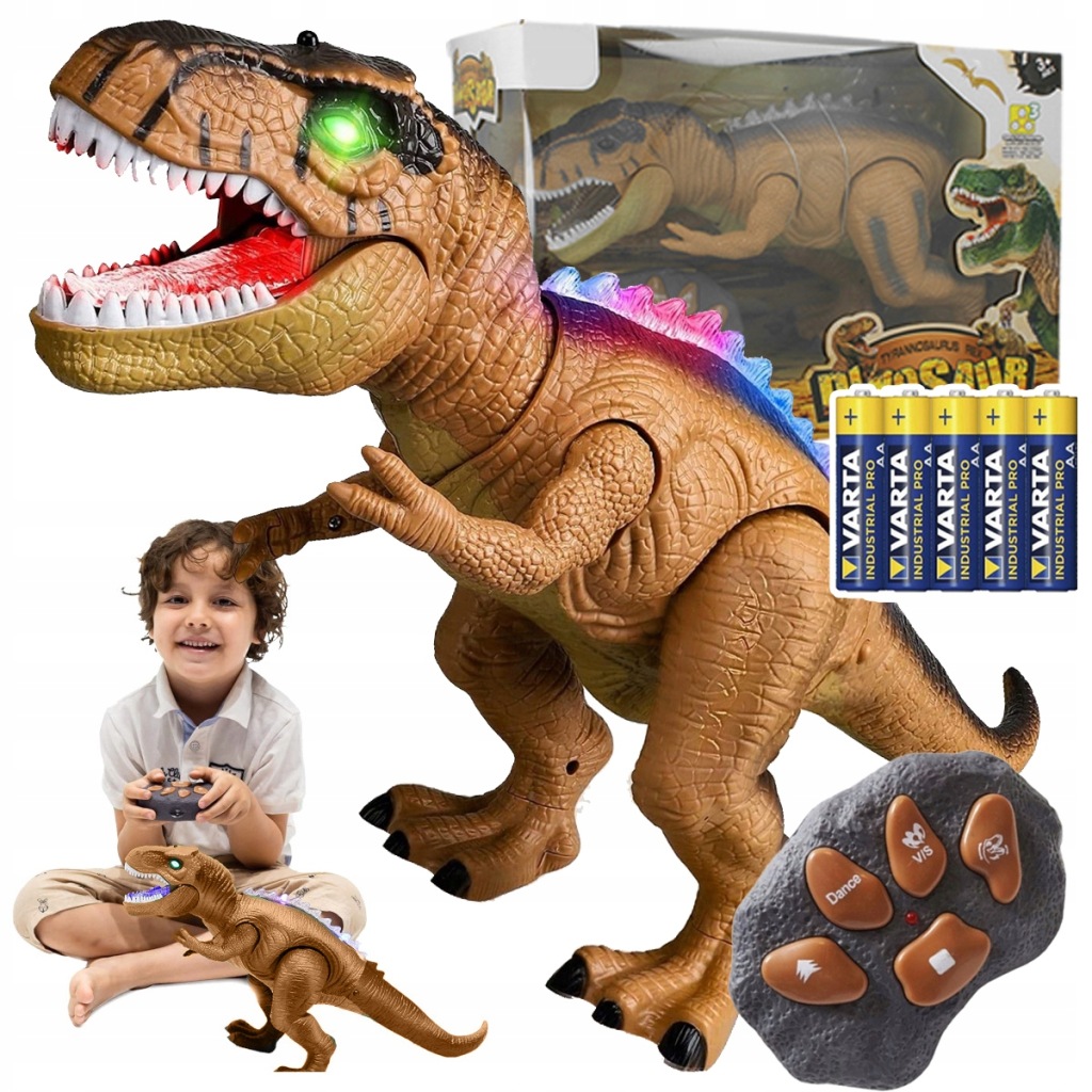 Dinosaurus Dálkově ovládaný robot Velký křik Chodí Svítí Rc dálkové ovládání baterie