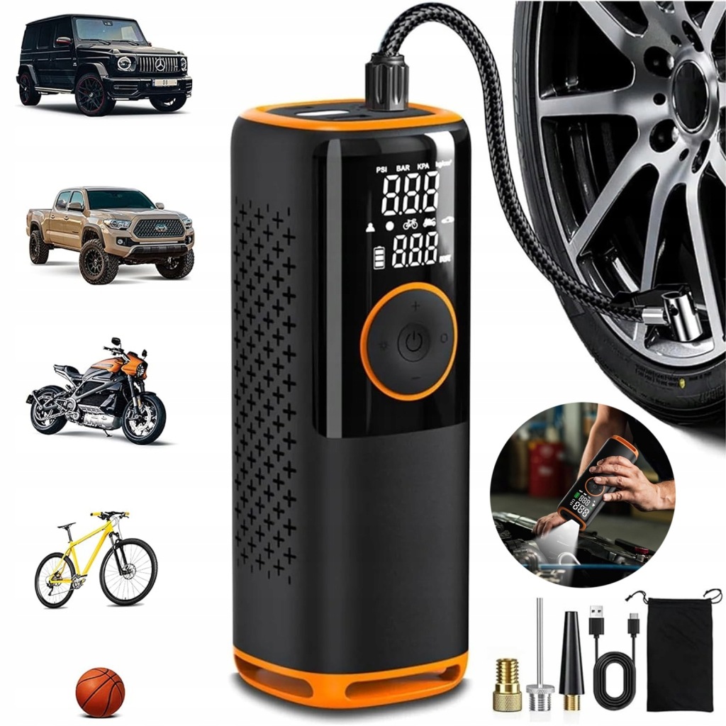 Kompresor Do Auta Elektrická Pumpa Na Kolo S Osvětlením